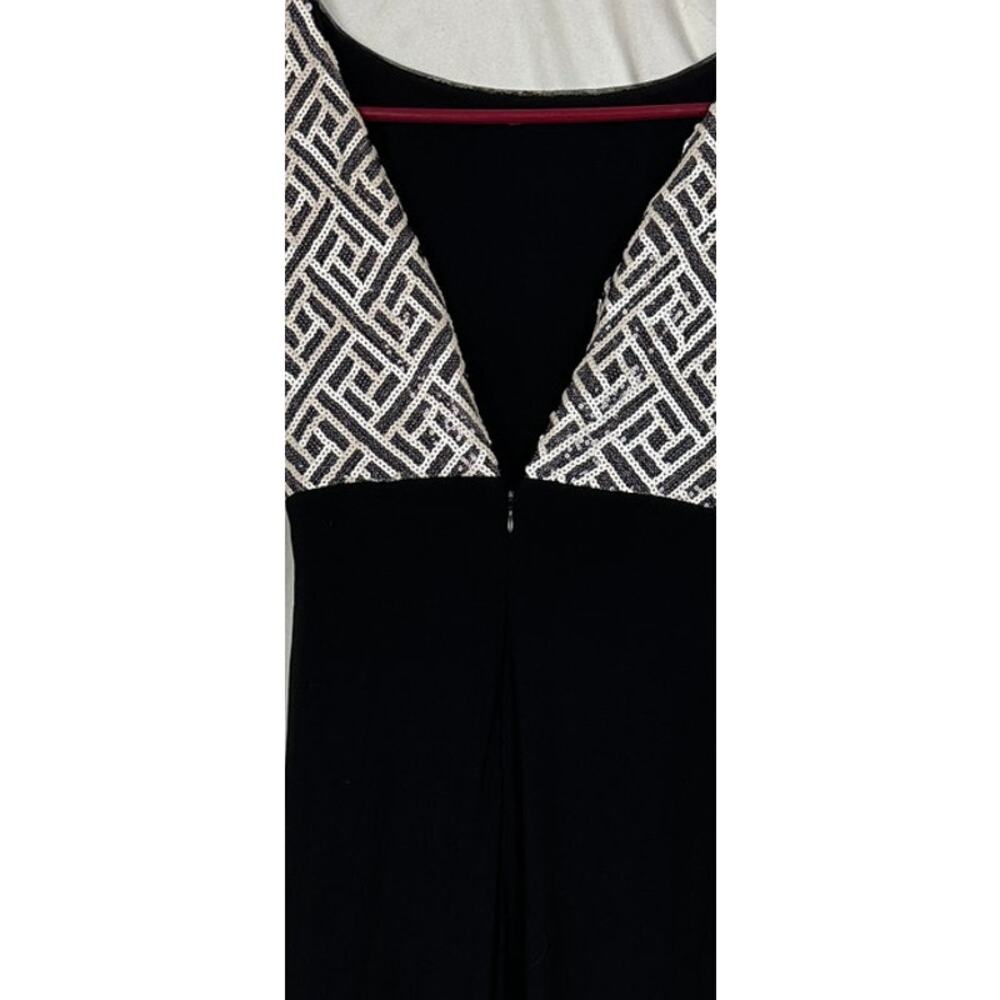 Lauren Ralph Lauren Size 2 Elegant Long Sequin Upper Slit Leg Maxi Dress - Picture 12 of 14
